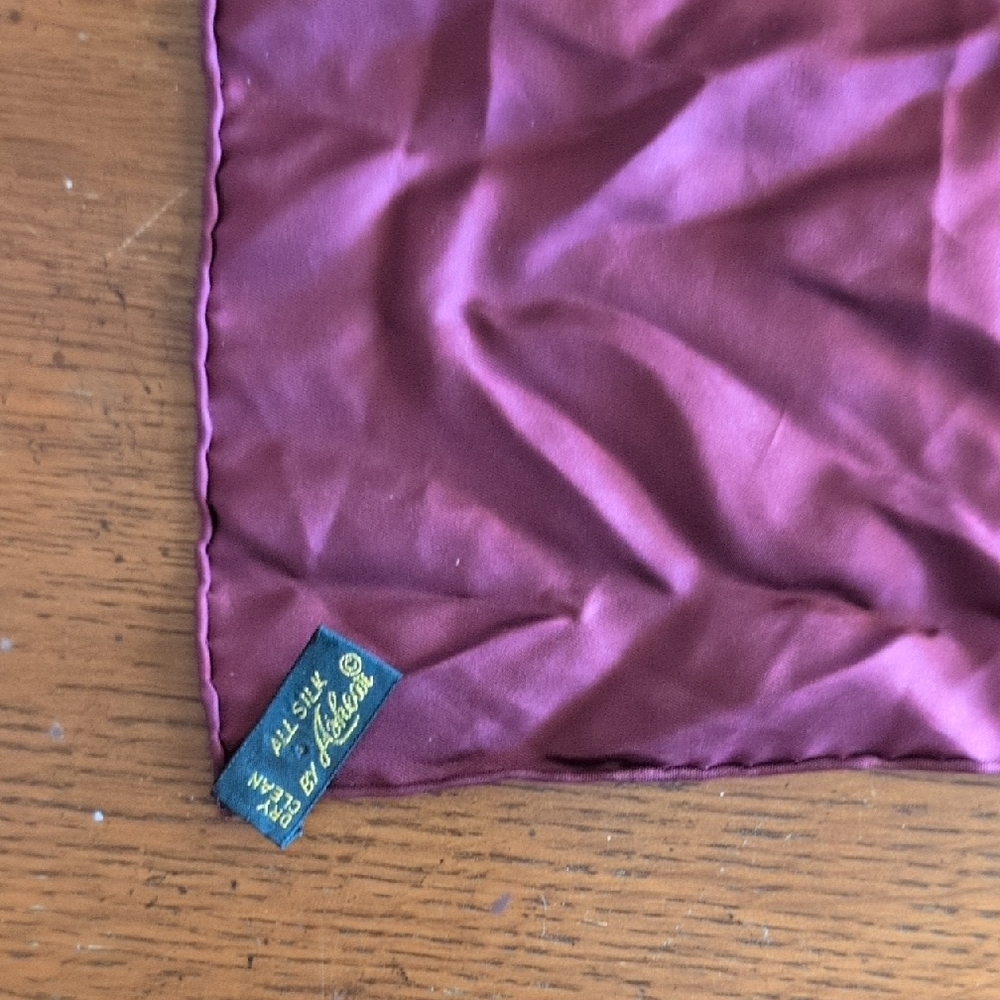 Wine Color 100% Silk Handkerchief